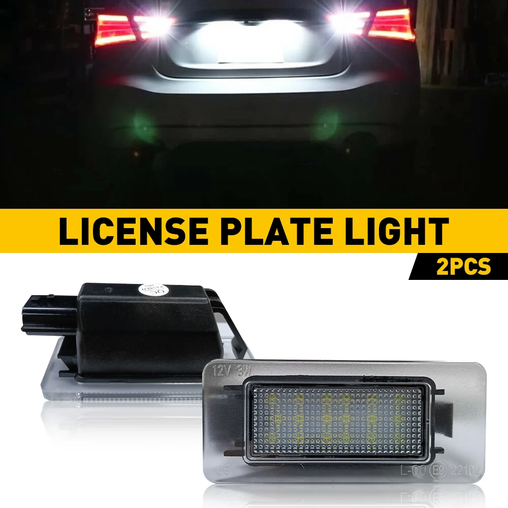 

For Nissan Sentra Versa Sedan Altima Rogue 2019 2020 2021 LED Number License Plate Light 6000K White LED Rear Light Waterproof