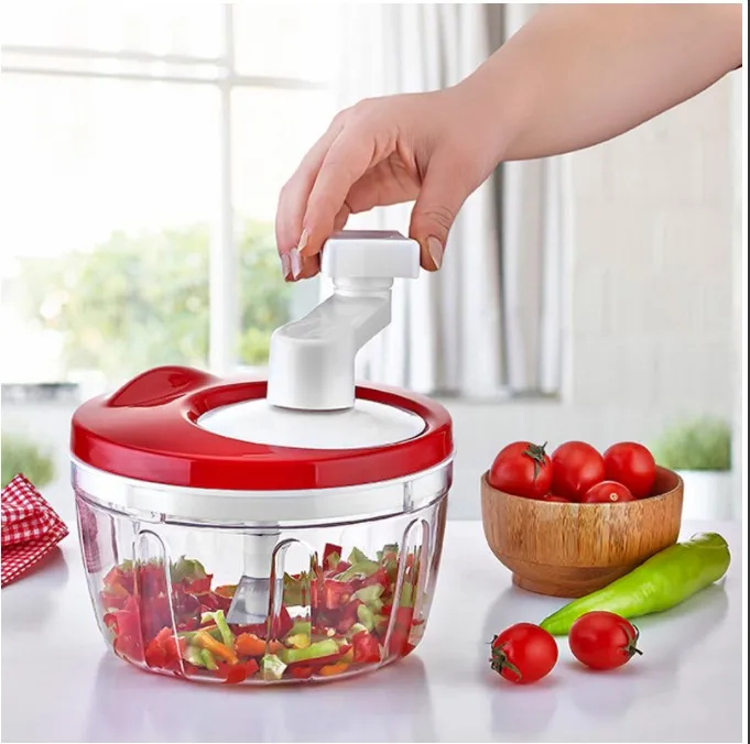 Кухонный миксер с поворотной ручкой ручной измельчитель Rondo терка 3 лезвия