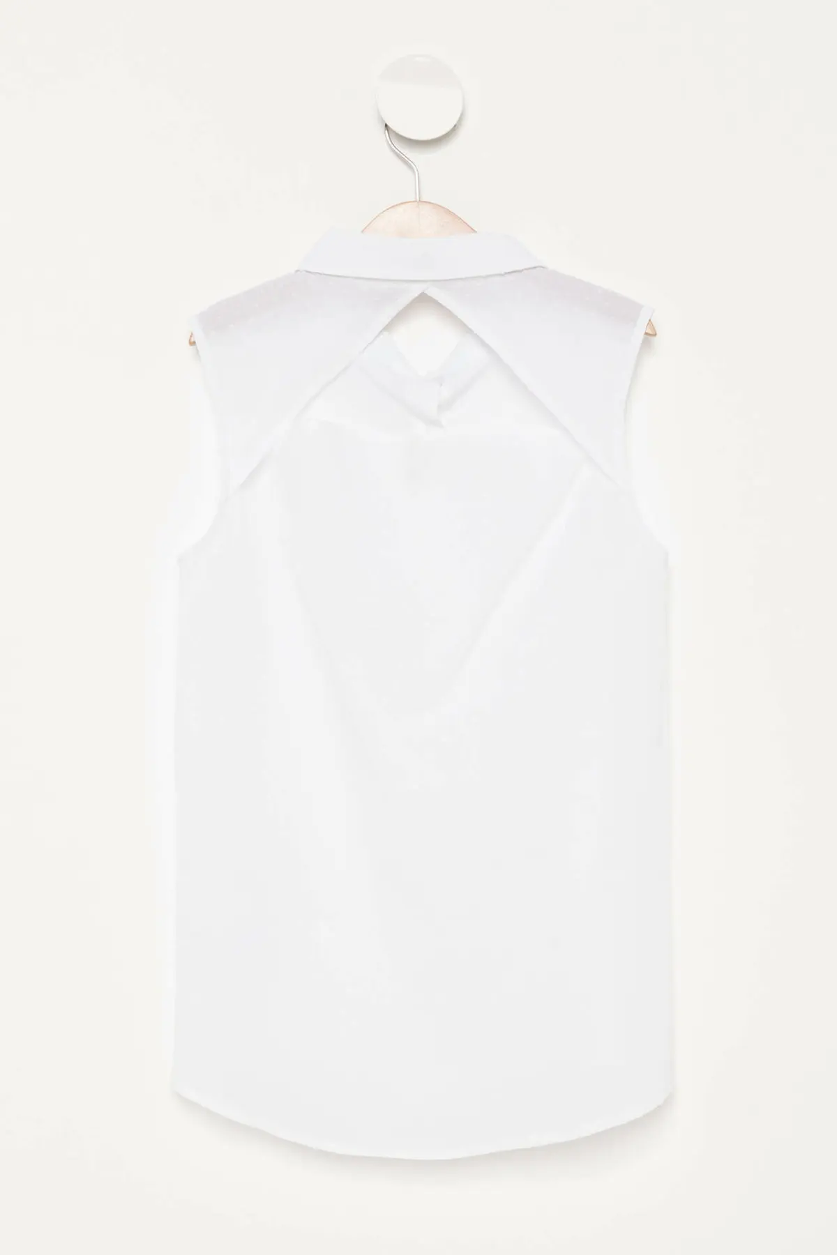 DeFacto/черная шифоновая блузка без рукавов для девочек Тканый топ с отложным