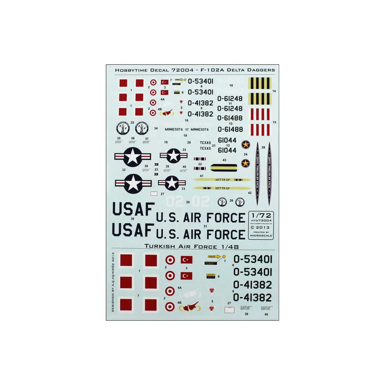 

72001 1/72 Turkish Airforce for the Decal Set 1911-1950