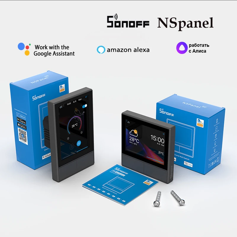 

NEW SONOFF NSpanel Smart Scene Wall Switch smart home Control Center Integrated HMI Panel Thermostat work with alexa Siri Alice