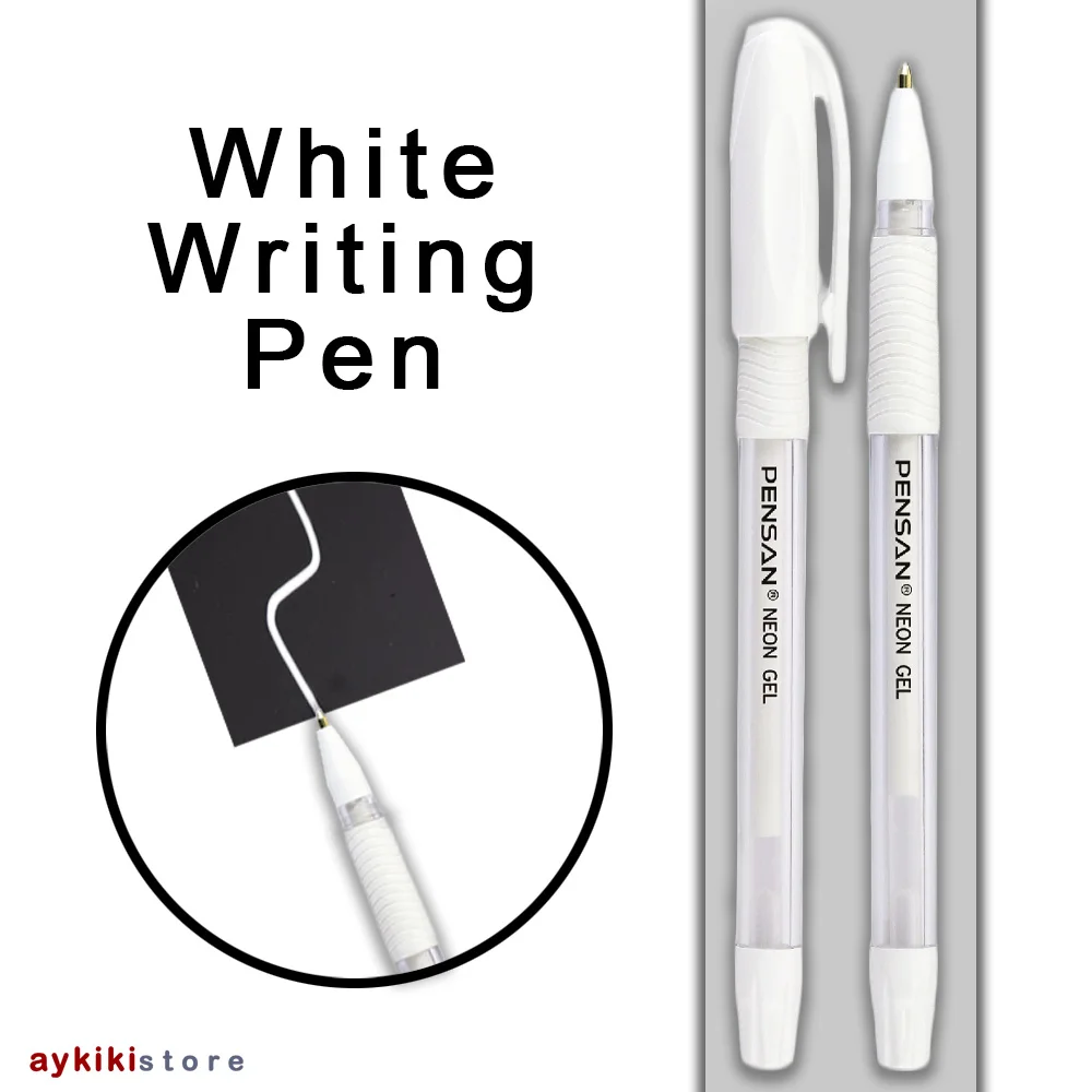 Pensan White Writing Neon Gel Pen High Quality Swiss Tip 1.0 mm School Stationery Ink 1 Pcs | Канцтовары для офиса и дома
