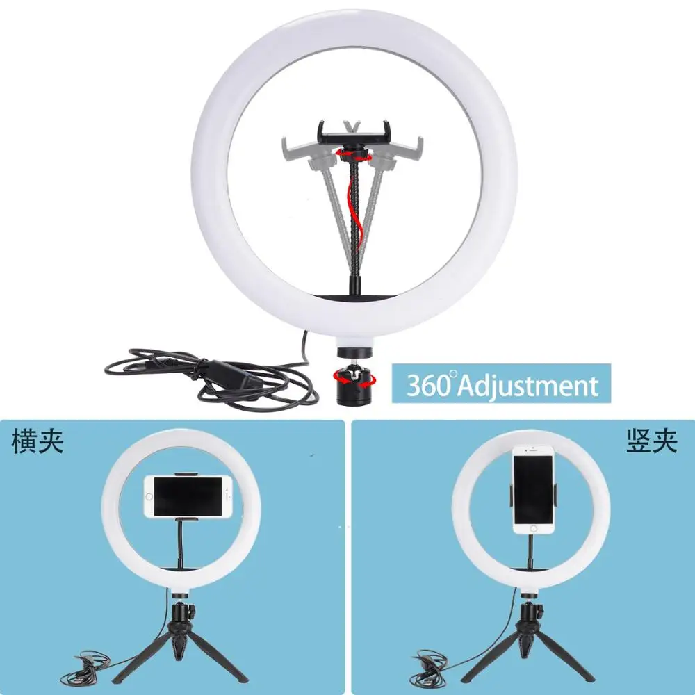 Светодиодный селфи кольцо лампы светильник кольцевой для фотосъемки с profissional