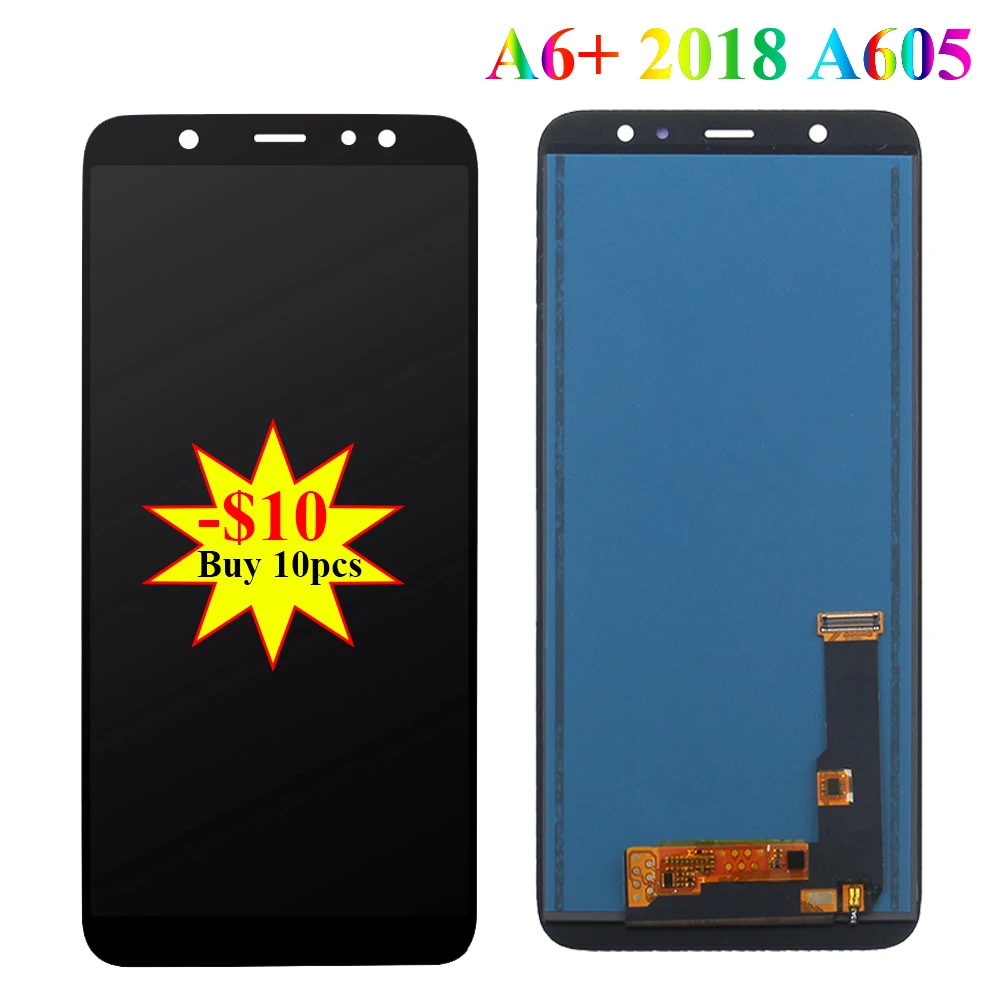 A6 + ЖК дисплей для samsung Galaxy Plus 2018 A605 A605F A605FN A605FD A605G A605GN с сенсорным экраном Панель