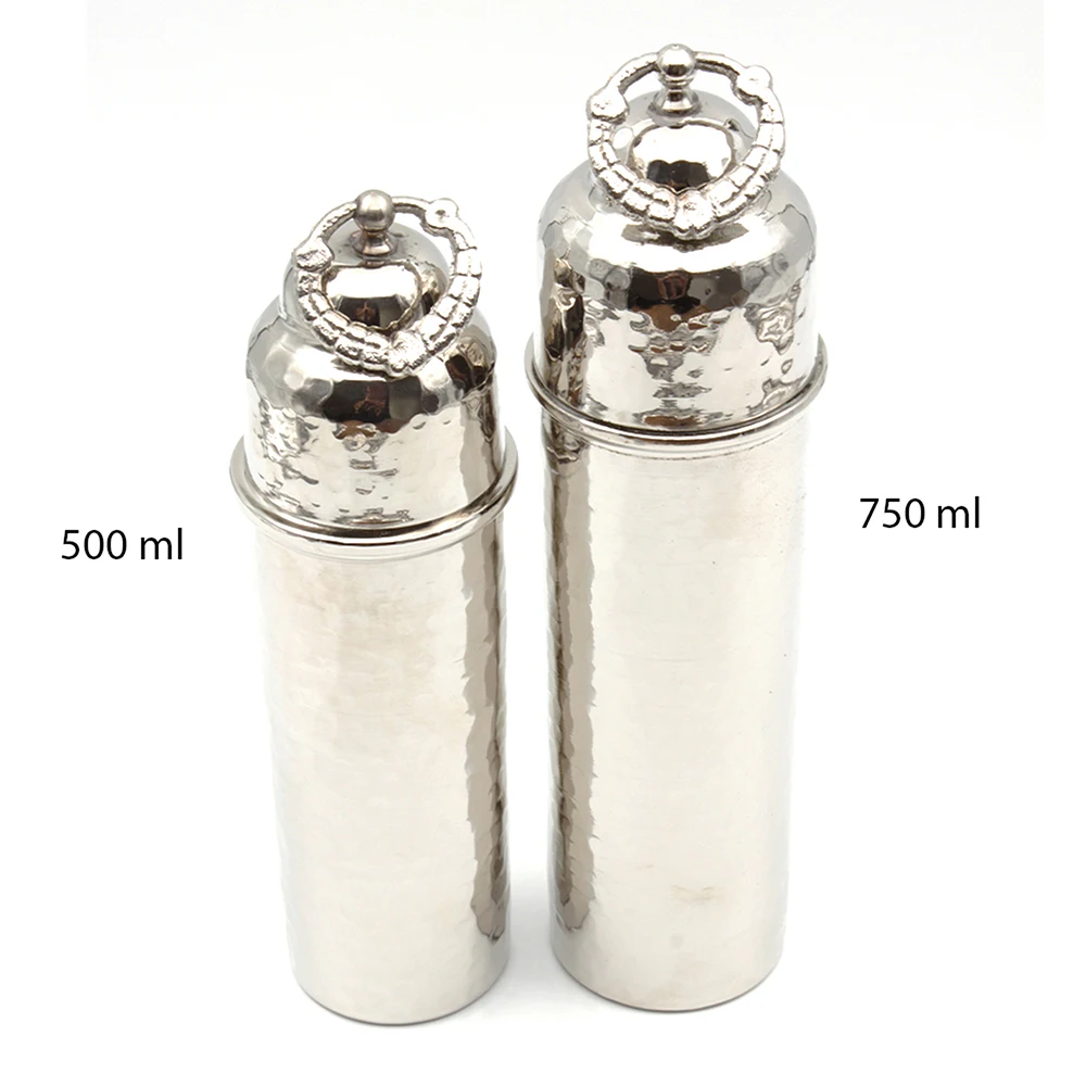 Медная бутылка для воды (серо-Молотковая) 500 мл | Дом и сад