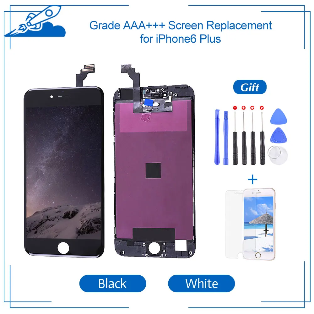 Класс AAA + 5 дюймов для iPhone 6 Plus ЖК дисплей с сенсорным экраном и дигитайзером