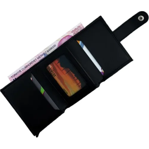 Мужской кошелек с Rfid-защитой и отделением для карт мужской винтажный черный