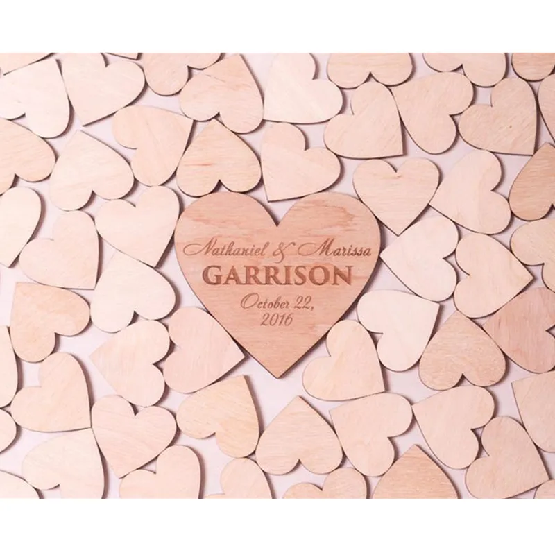 Пользовательские синие тени коробка сердца падение Гостевая книга идеи