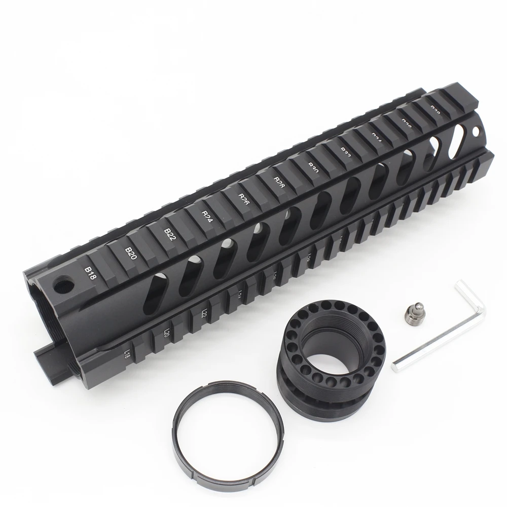 Тактическая плавучая направляющая 10 дюймов черная/коричневая с четырьмя