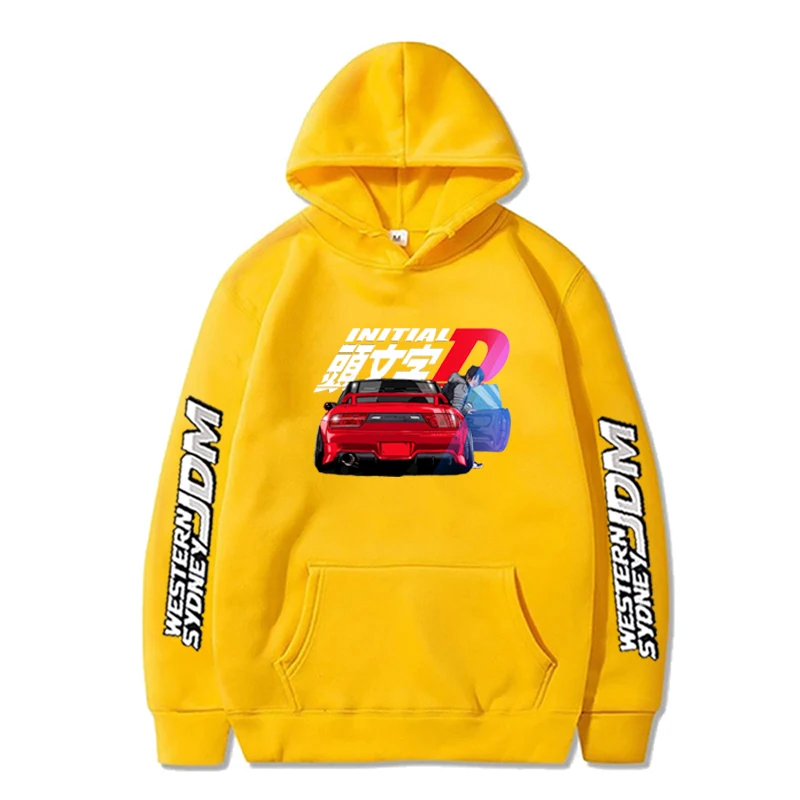 

Hoodie Anime JDM Graphic Men's Pullover Long Sleeve Hip Hop Streetwear Top Unisex