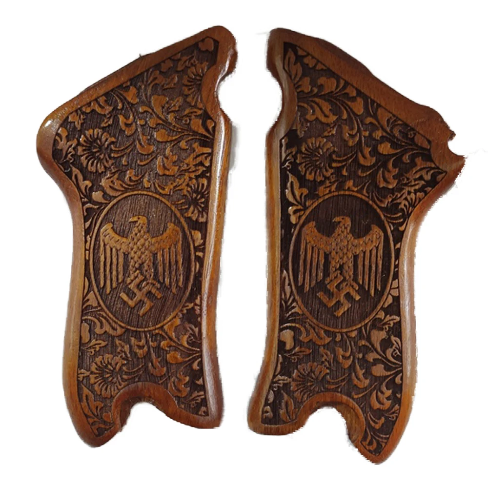 Ручка и чехол для Luger на заказ Лазерной резки древесина инкрустации Цанга Gun