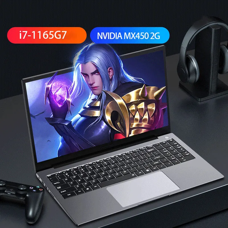 Игровой ноутбук 11-го поколения 15 6 дюйма Intel Core i7 1165G7 i5 1135G7 NVIDIA MX450 2 Гб ОЗУ 32 ПЗУ