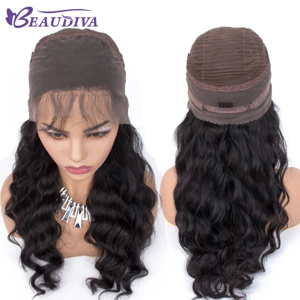 Beaudiva 360 парик из натуральных волос на кружевной основе, предварительно выщипанный с детскими волосами, свободный волнистый парик 360 кружевных фронтальных париков