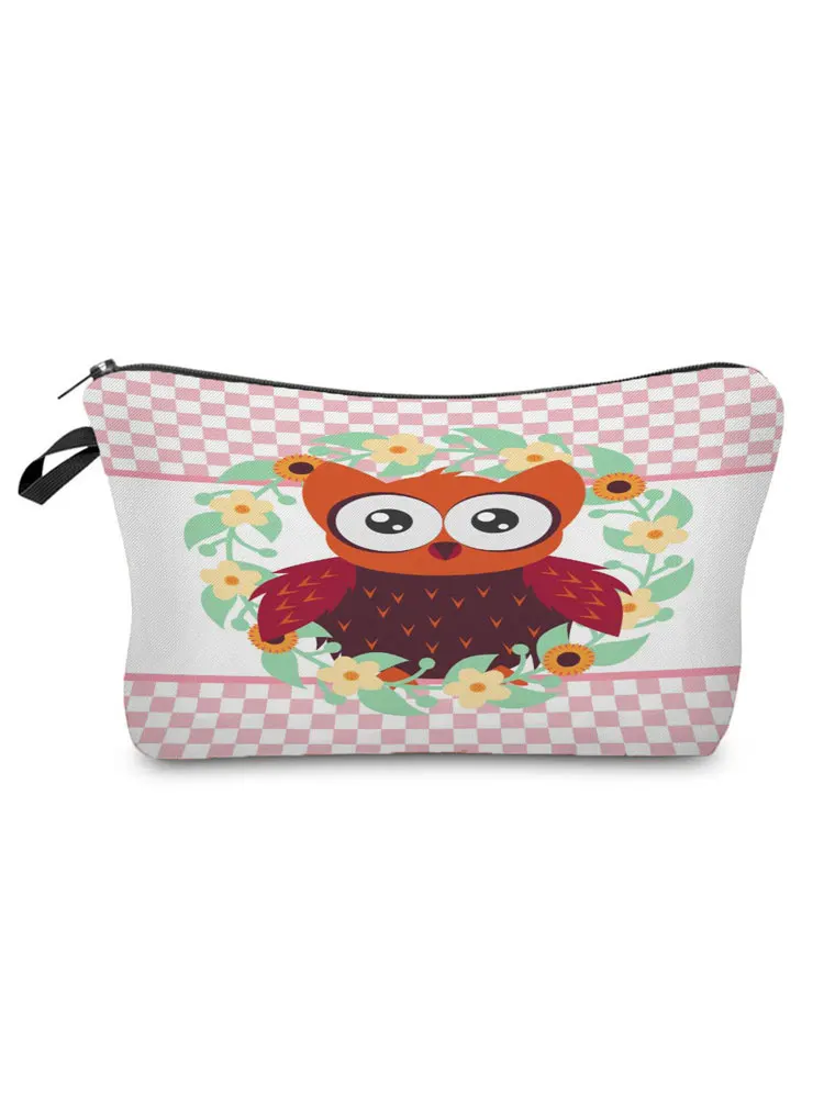 

Owl Printed Women's Cosmetics Organizer Bag Hot Sale Fashion Women's Makeup Bag Cute Storage Bags for Women Gift Custom Pattern