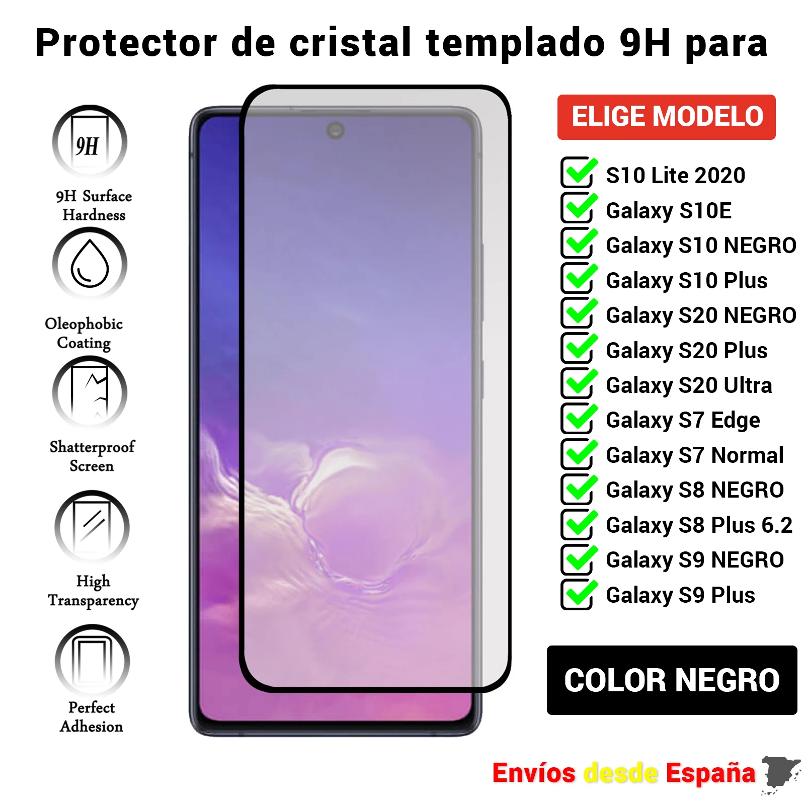 3D полная Защита экрана для Galaxy S10 S20 S10e S7 S8 6 2 S9 обычный Edge Lite Ultra Plus 2020. Черное