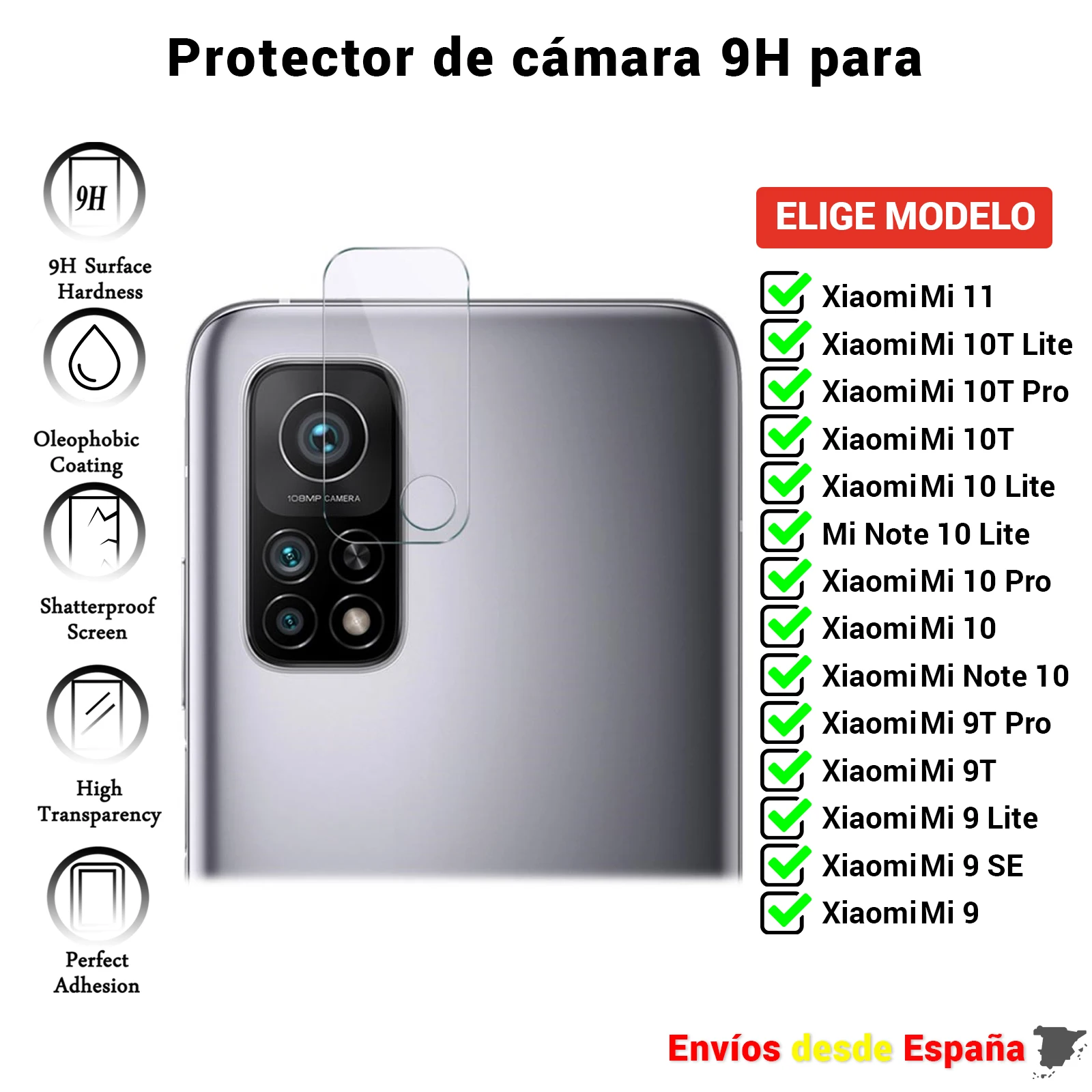 Фото Защита для камеры Xiaomi Mi 11 10 10T 9T 9 SE Note Lite Pro. Закаленное стекло мобильный телефон.