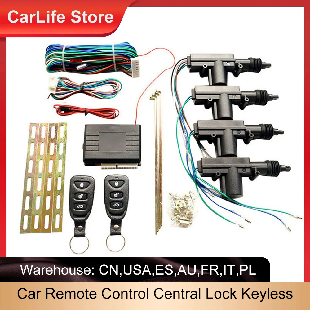 Car Remote Control Central Lock Keyless Entry With Motor System Auto Door Locking Device ACC Detection 12V Universal Anti-Theft
