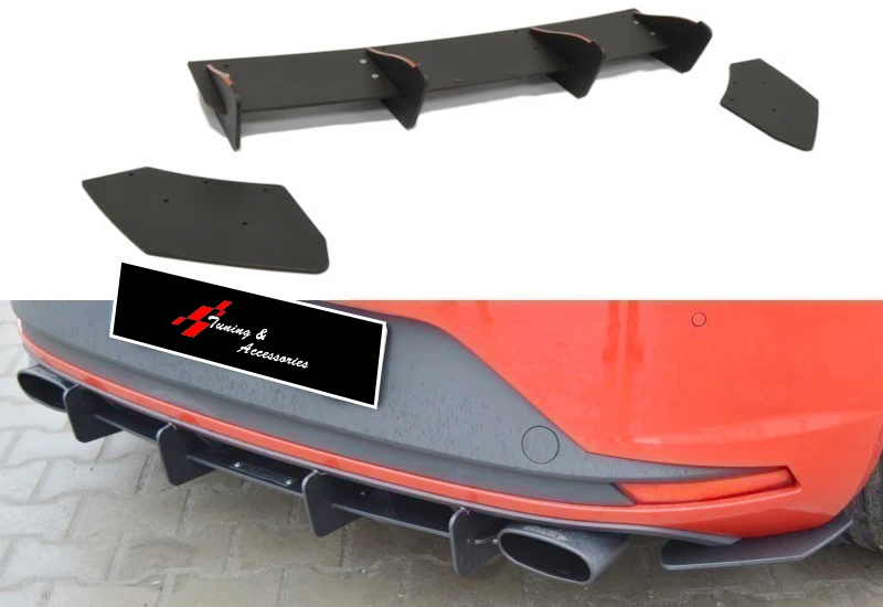 RearBumper Splitter Diffuser For Seat Leon MK3 FR car accessories splitter spoiler diffuser car tuning  side skirts wing