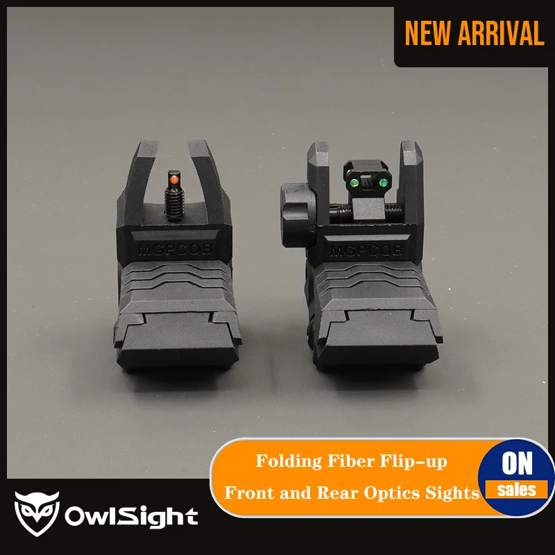 

OwlSight Тактический AR 15 складной волоконно-Железный прицел раскладной передний и задний прицел волоконно-оптический прицел обратный прицел