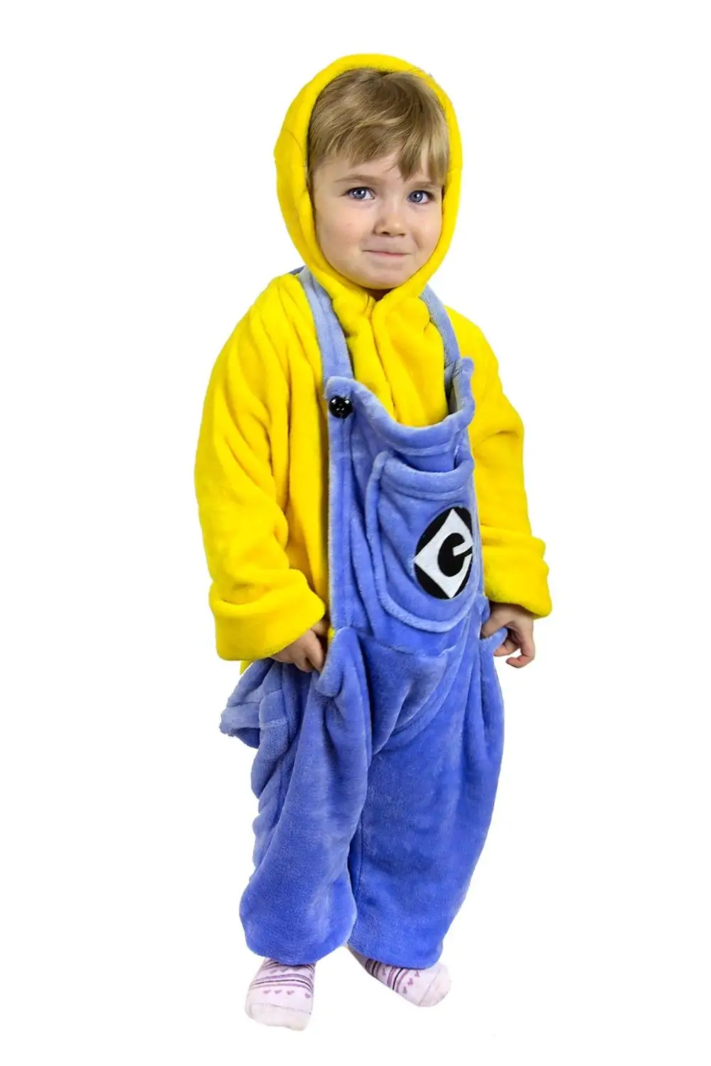 Кигуруми Теплая Флисовая детская пижама одежда для сна детей косплей Миньоны Чии