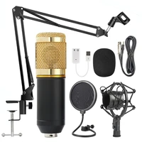 2022 new bm 800 condenser microphone studio recording kits bm800 karaoke microphone for computer bm 800 mic stand phantom power