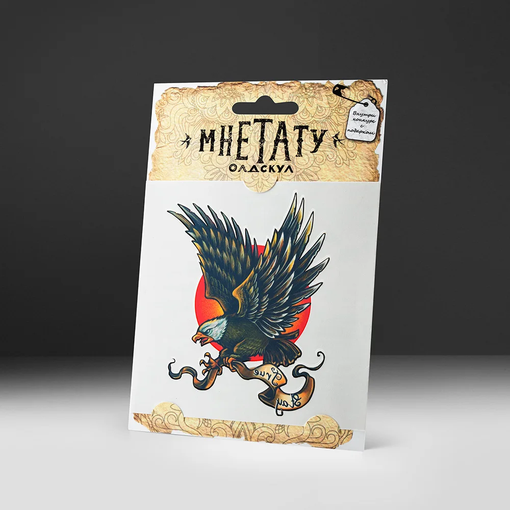 Переводная татуировка MneTatu &quotОрел&quot Олд Скул|Временные тату| |