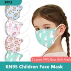 Подходит для 4-12 лет симпатичная детская FFP2 Mascarillas 5 слоев уход за кожей лица маска KN95 Респиратор маска для лица, для детей, для мальчиков и девочек для губ маска для лица