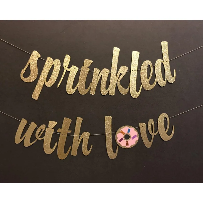 

Personalised Sprinkled with love baby shower banner,Custom Baby Shower Banner,Design Baby Sprinkle milestones birthday