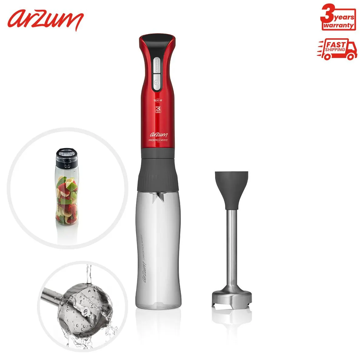 

My desire AR1091 Prostick Myfit Smoothie Hand Blender Set Portable Electric with Stainless Steel Blades Kitchen Tools Food Preparation