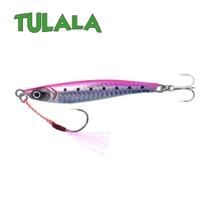 Pink Sardine Tulala литой металл 40 г джиговая блесна, шкура, литье свинца, рыбы, SeaBass, рыбалка на щуку Приманка снасти, вобберы, жесткие приманки - Цвет: Pink Sardine