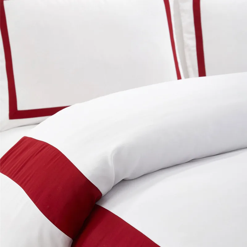 Простой белый комплект постельного белья King size геометрический набор