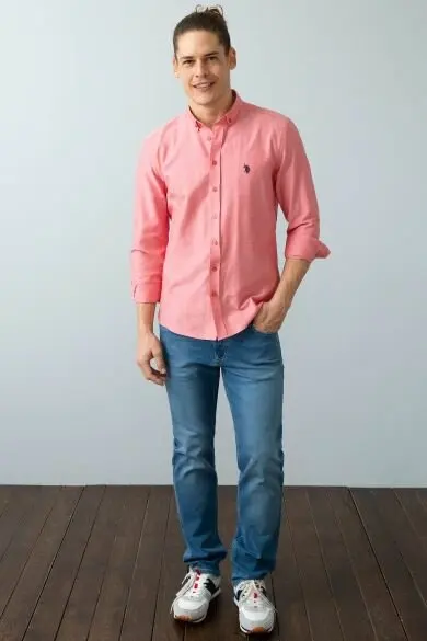 U.S. POLO ASSN. Мужской тканый гомлек|Классические| |