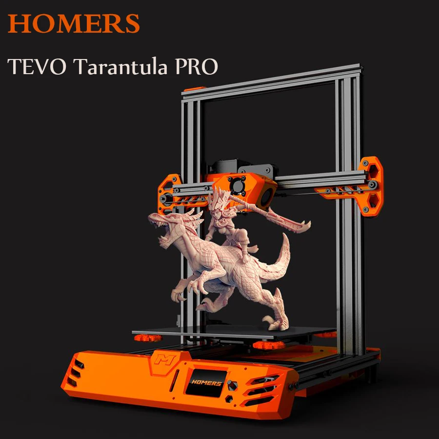 

Homers Odysseus 3D Printer TEVO Tarantula PRO DIY Kit Upgrade 3D Printer 235x235x250mm Printing Size with 0.4mm Nozzle TMC2208