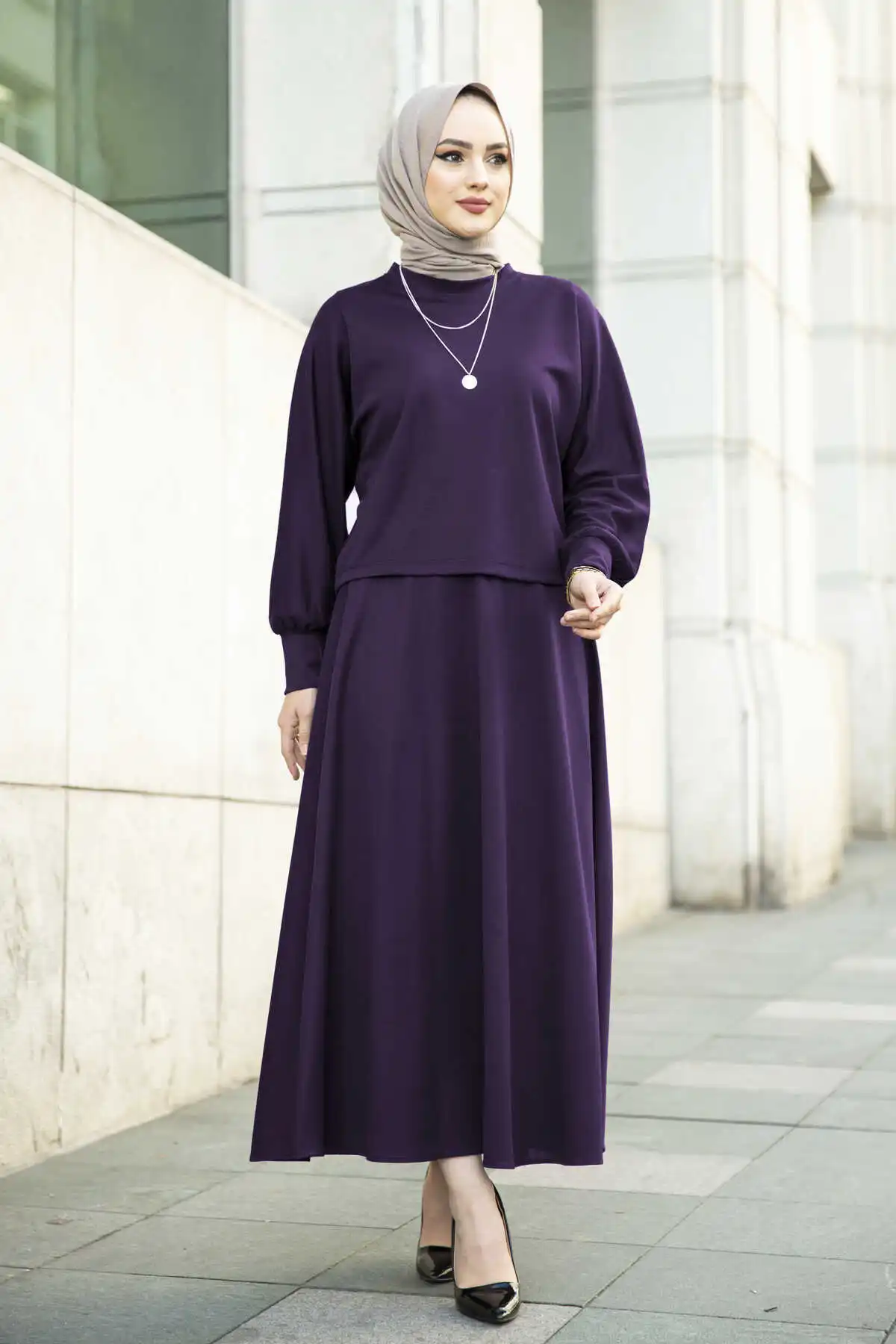

New Season Women 2 piece Set Skirt and Dress Casual Wear Cardigan Hoodie Abaya Kaftan Tunic Kimono Muslim Islamic Fashion Modest