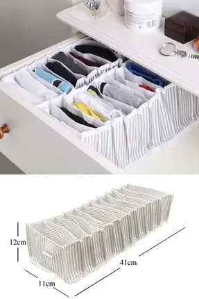 

Drawer Organizer Clothes Storage 11 Compartments Wardrobe Shelf Closet Divider Rangement Lade Bathroom Home Drawer