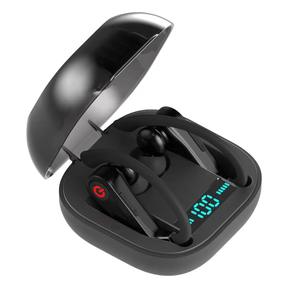 Черные PowerHBQ pro Q62 беспроводные наушники Bluetooth 5 0 стерео спортивные гарнитуры