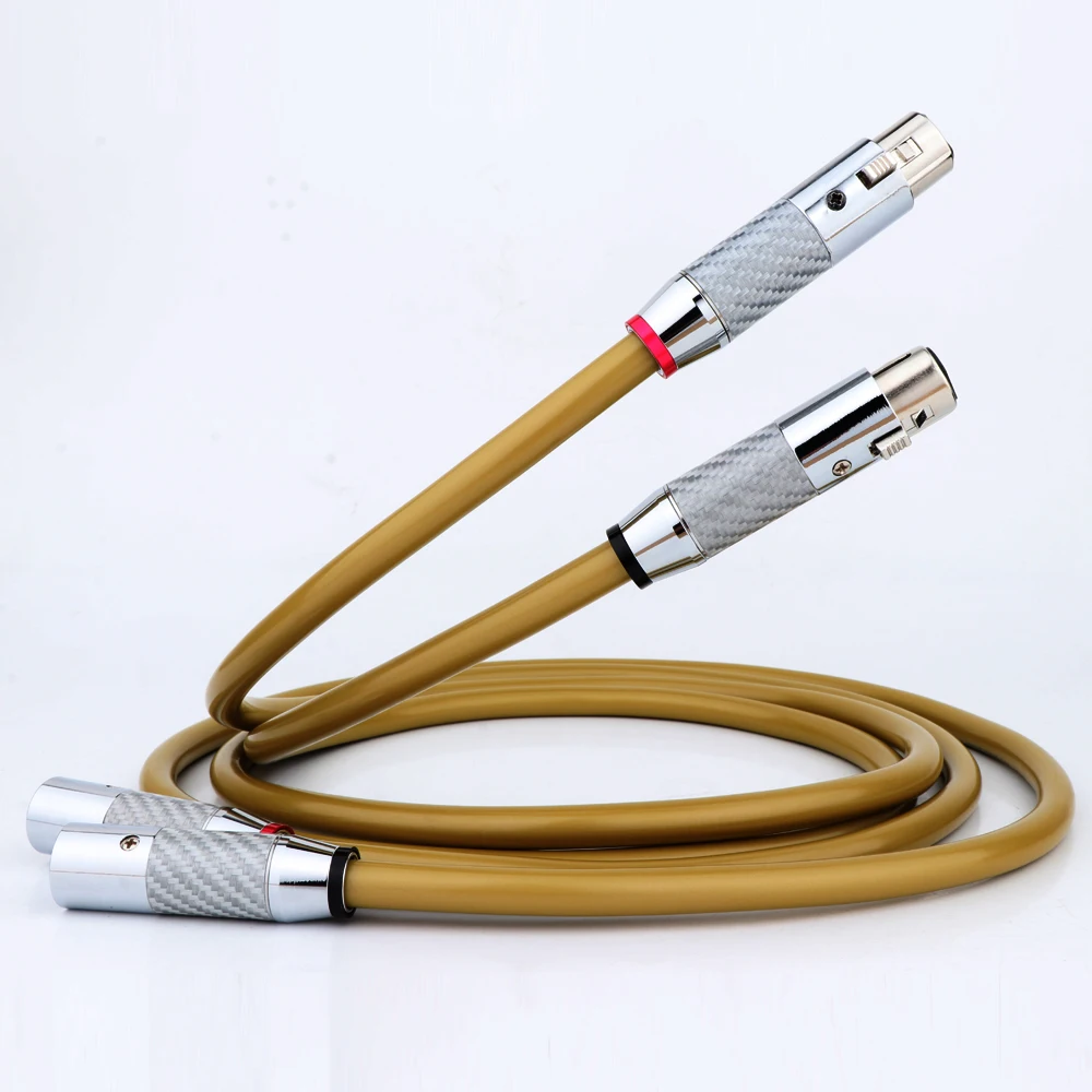 

High Quality VDH102 hybrid Silver Plated XLR Balanced Cable HIFI XLR Male to Female Carbon Fibre interconnect cable signal line