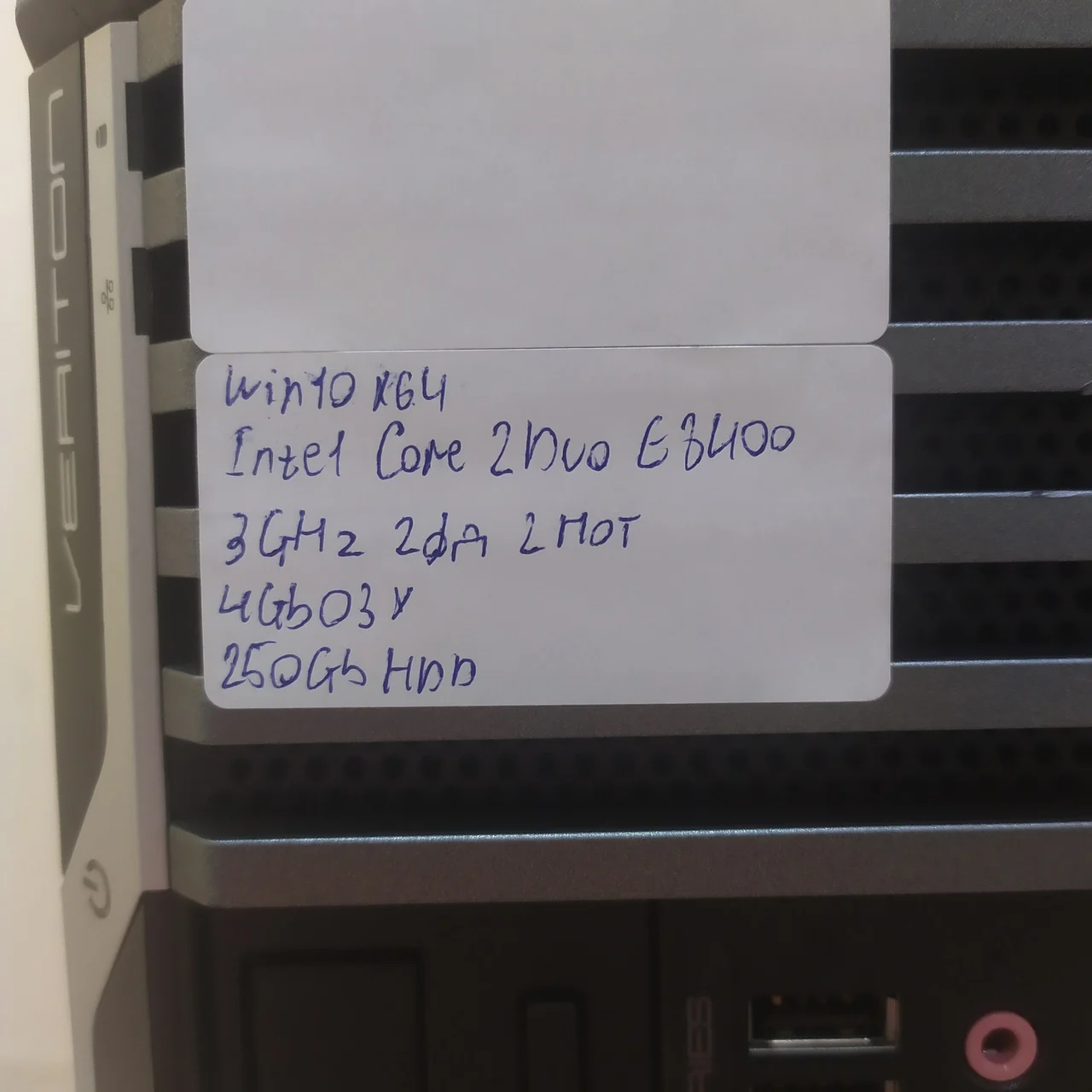 Компьютер Acer Veriton S480G Intel Core2Duo e8400 3Ghz x 2/4gb ddr3/Intel GMA X4500/250gb жесткий диск Б/У |