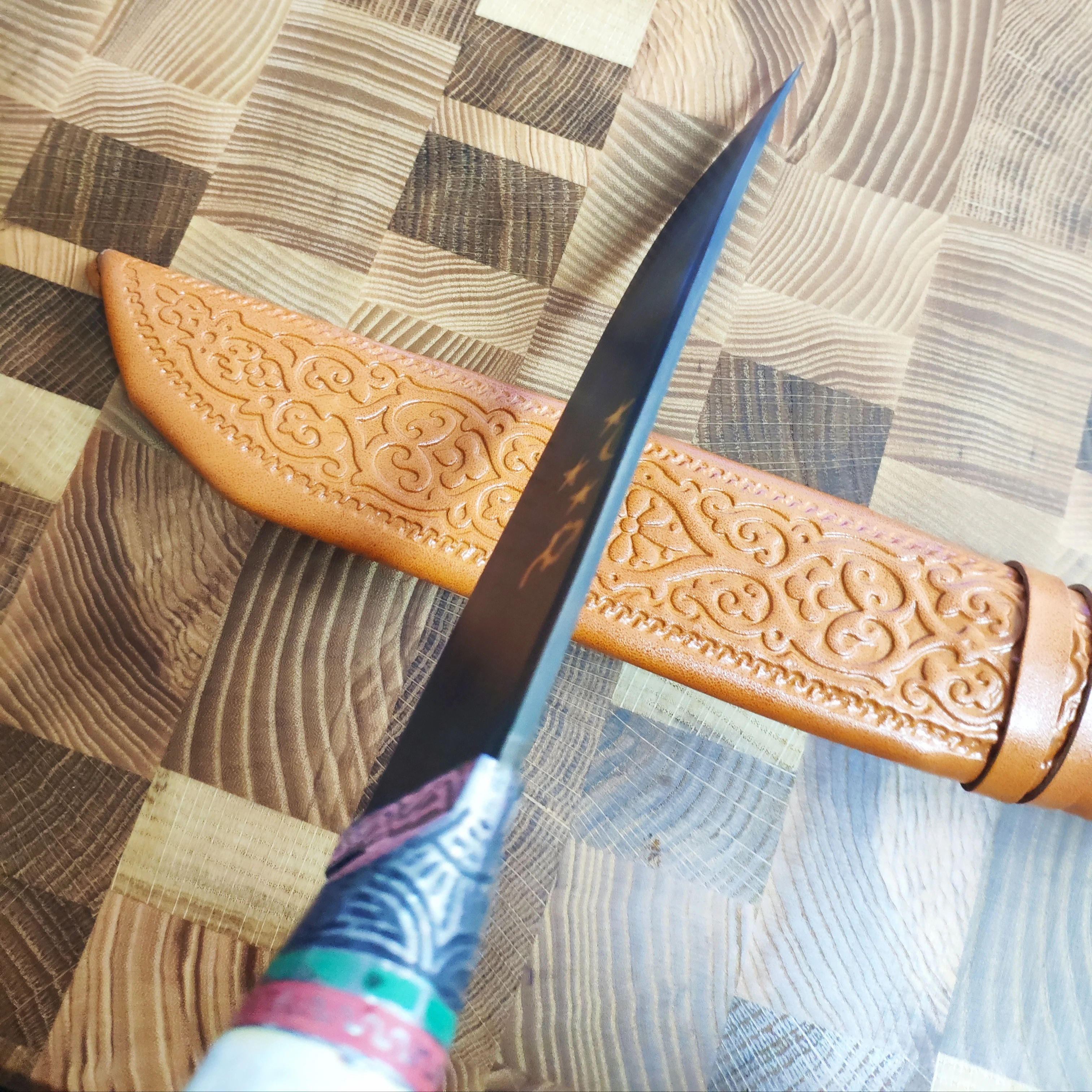 Нож Узбекский пчак кухонный ручная работа. С ножнами. | Дом и сад