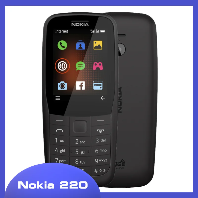 Кнопочный телефон NOKIA 220|Смартфоны| |