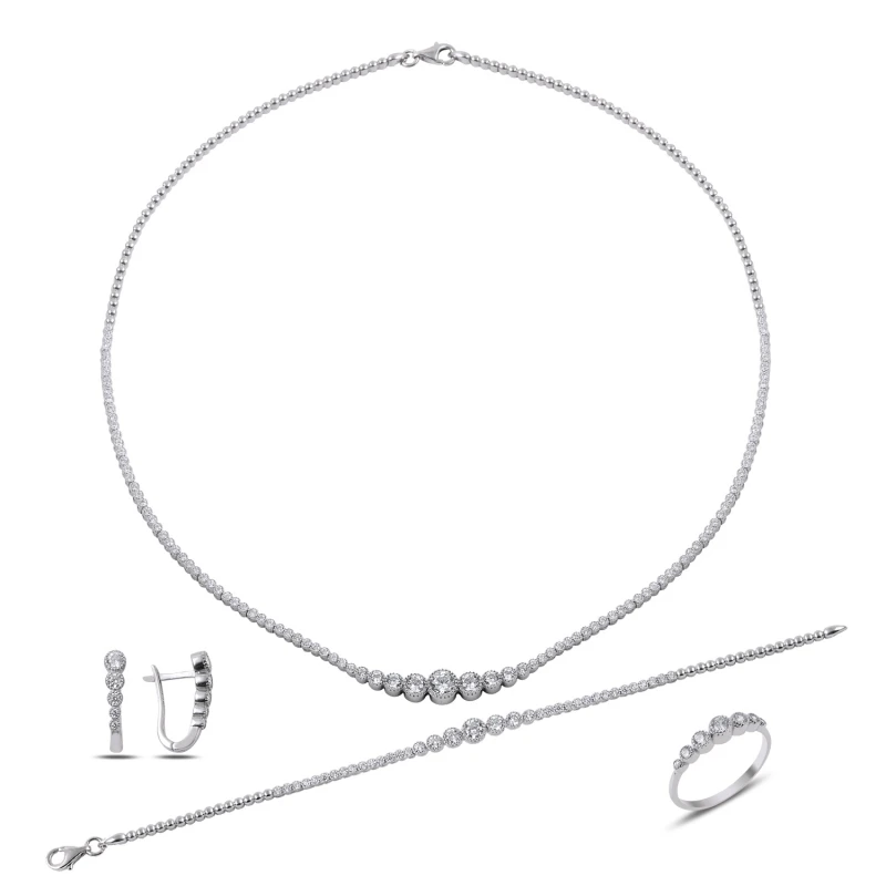 

Silver 925 Sterling Zircon Cubic Zirconia Set