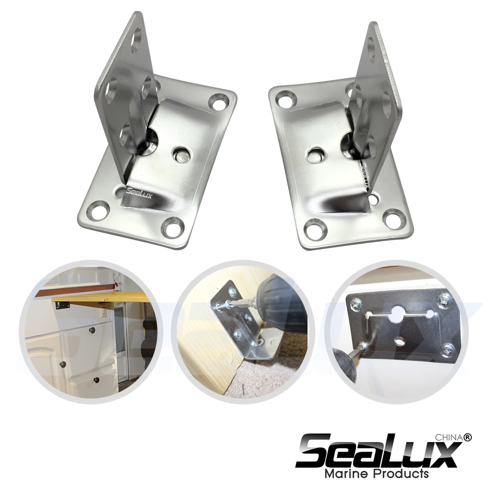 Sealux Marine Grade Stainless Steel 304 Table Bracket set Removable Multiple usage for House Boat Marine Accessories Hardware sealux marine grade stainless steel 304 table bracket set removable multiple usage for house boat marine accessories hardware