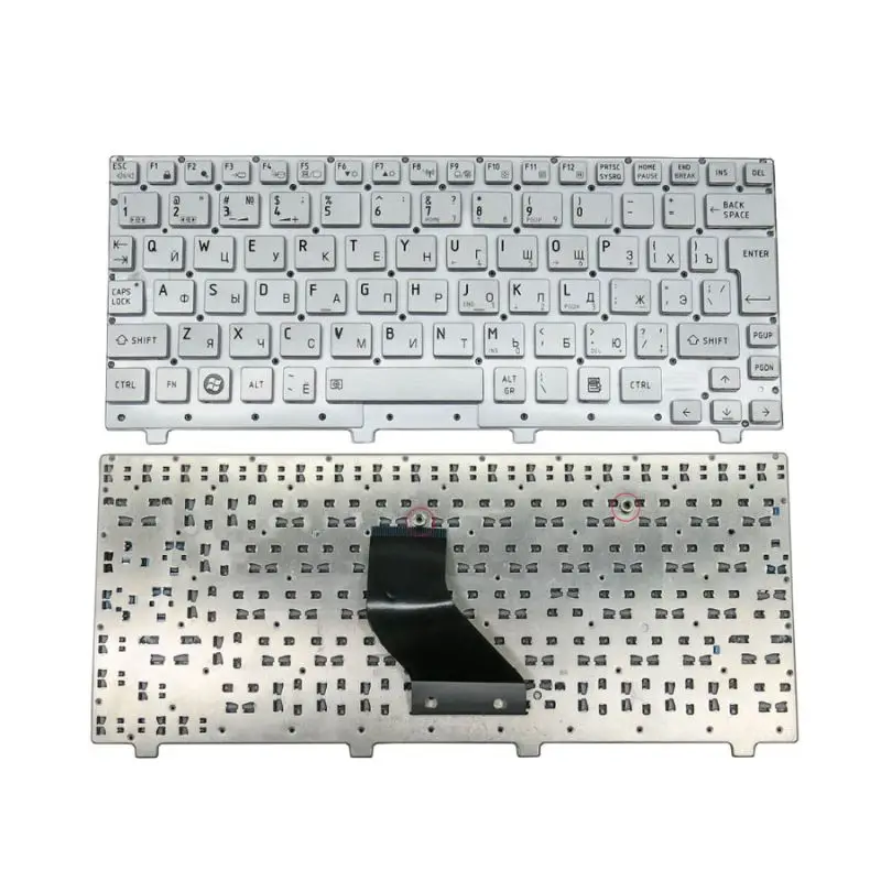 Клавиатура ноутбука Toshiba Satellite Mini NB305 NB200 NB255 Portege T110 Pro (9Z.N2P82.00R) серебряная матовая |
