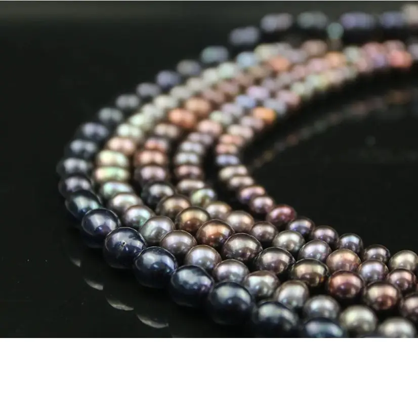 

MADALENA SARARA 9-10mm A+ Black Freshwater Pearl Bead For Jewelry Making Diy Handmade Necklace