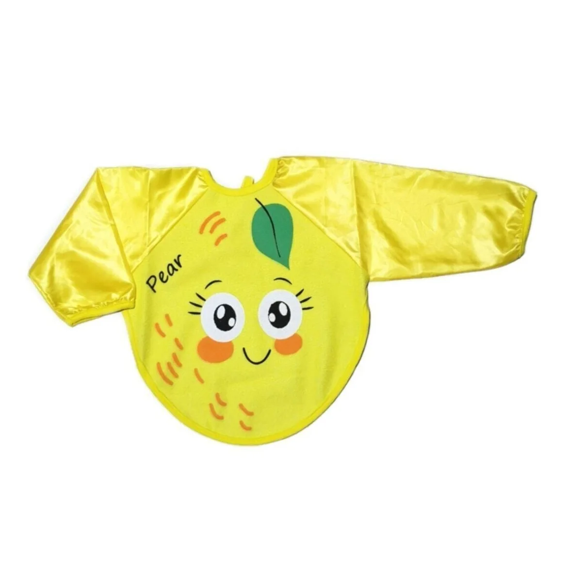 

Pear Patterned Long Sleeved Baby Bib - No Leak Bib for Babies - (6-36 Months)