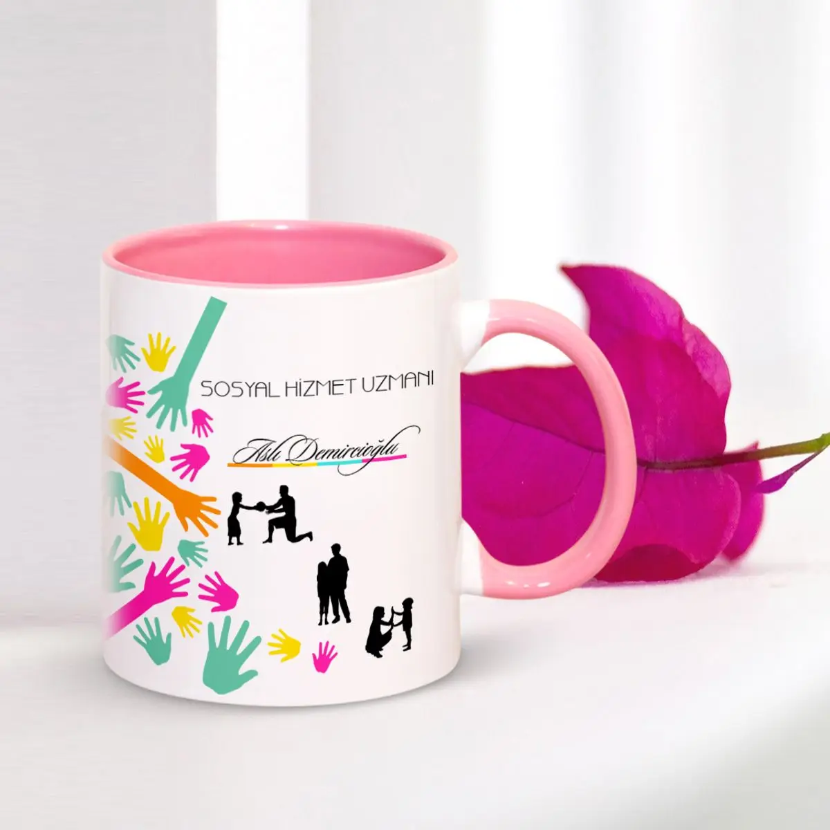 

Personalized Professional Social Worker Pink Mug Cup
