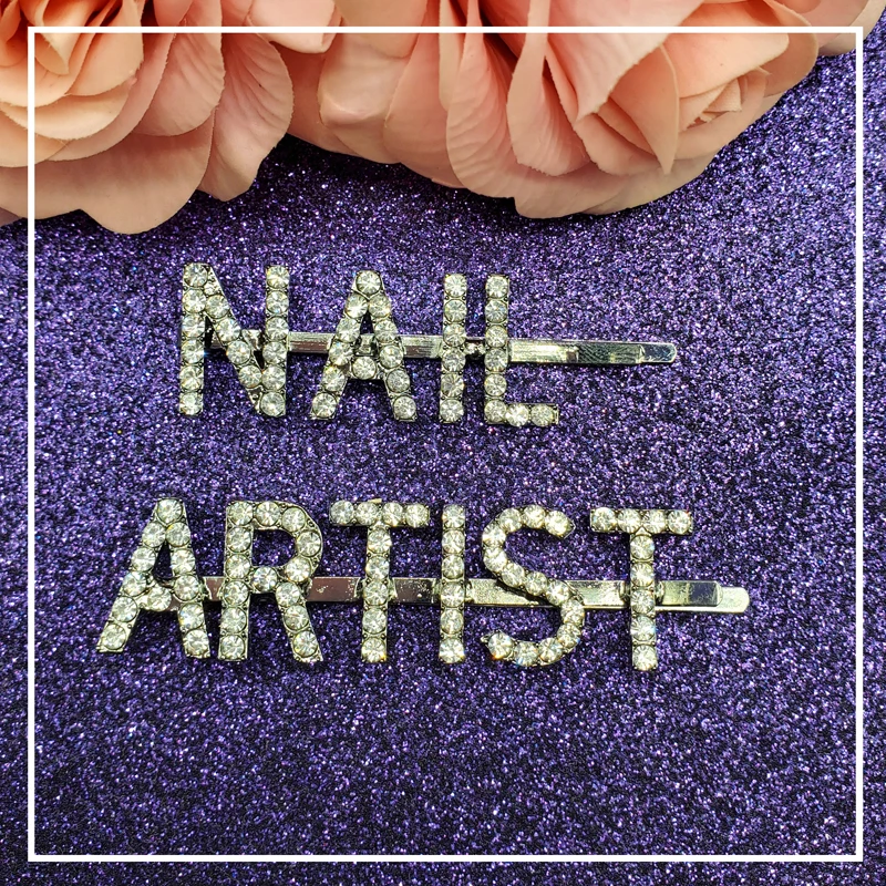 Новое поступление 2 шт./компл. заколки для волос с надписью аксессуары