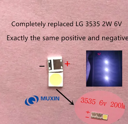 

2000pcs SMD 3535 2W 6V LED WHite