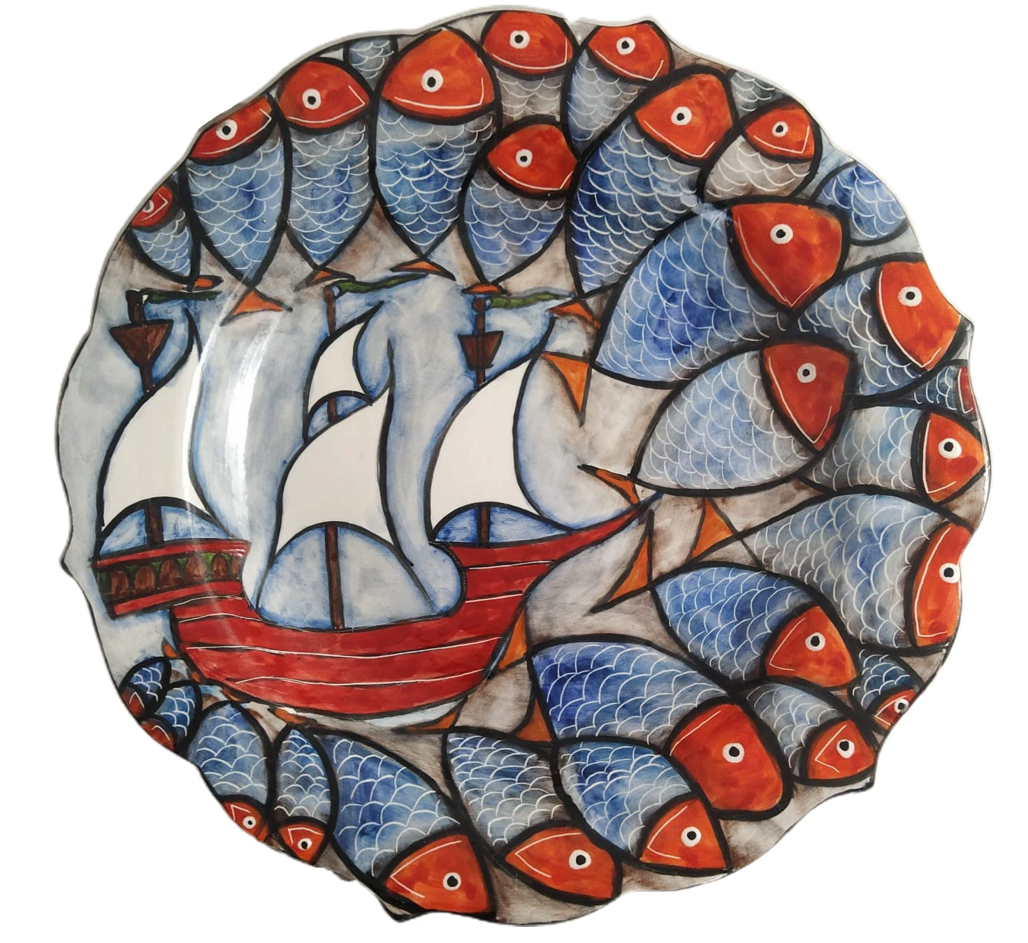 

Finecraft Handmade 100% Original and Original Design Ceramic, Tile Decorative Plate and Box Es-641