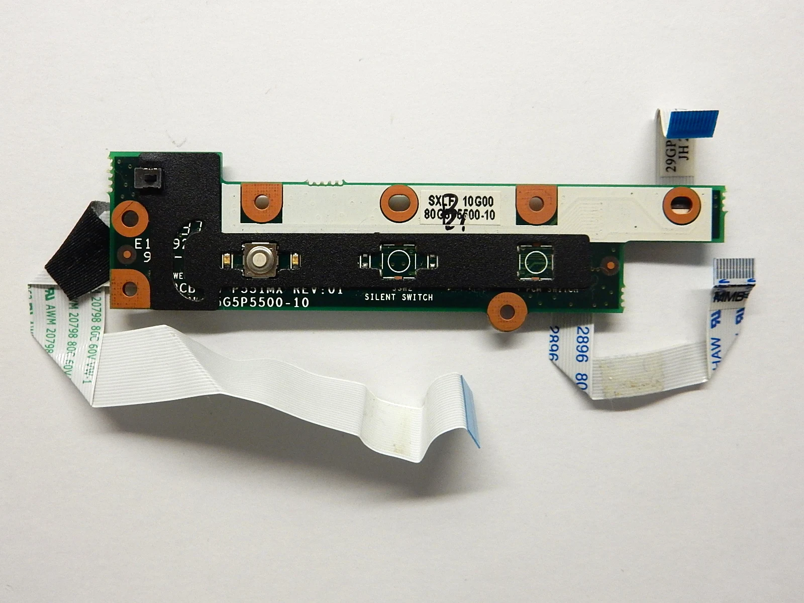 Плата кнопки включения с шлейфами PCB SW P55IMX REV:01 35G5P5500-10 Fujitsu Siemens Amilo Xi 2428 (б/у) |